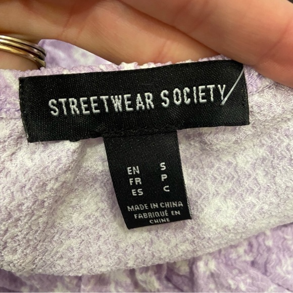 COPY - Streetwear Society Purple Floral Peasant Romper size S - Picture 3 of 6